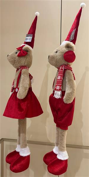 PREZIOSA TEDDY DECORATIVO BOY/GIRL XMAS ART.25121