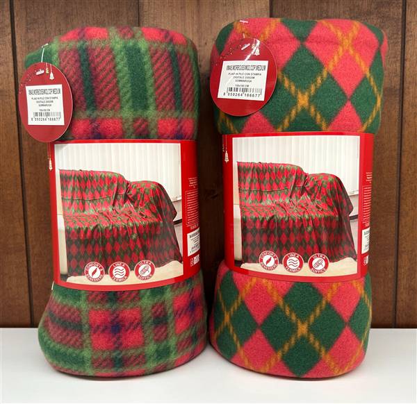 SOMMARUGA PLAID IN PILE BIG XMAS MORBIDI XMAS.MORBIDI.2.COP.BIG IN PILE