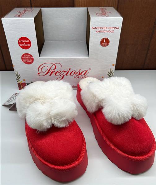 PREZIOSA PANTOFOLE DONNA XMAS PANT.25043 