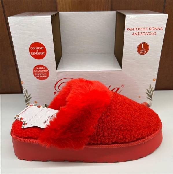 PREZIOSA PANTOFOLE DONNA XMAS PANT.25044 