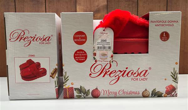 PREZIOSA PANTOFOLE DONNA XMAS PANT.25045 