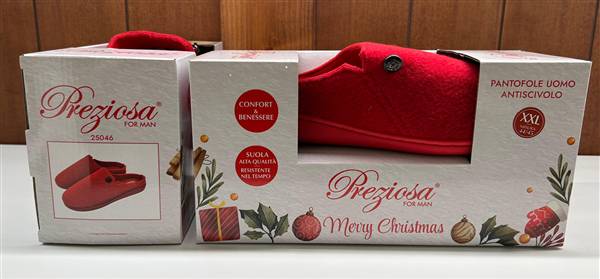 PREZIOSA PANTOFOLE UOMO XMAS PANT.25046 