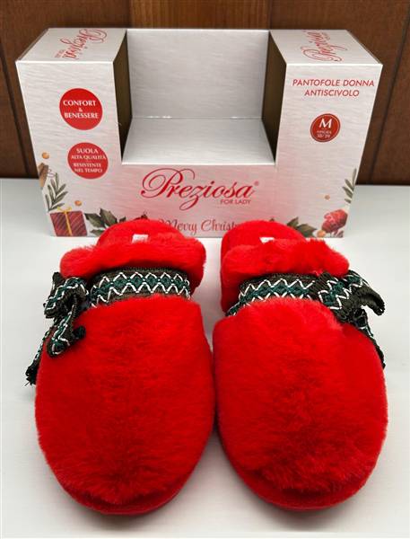 PREZIOSA PANTOFOLE DONNA XMAS PANT.25047 