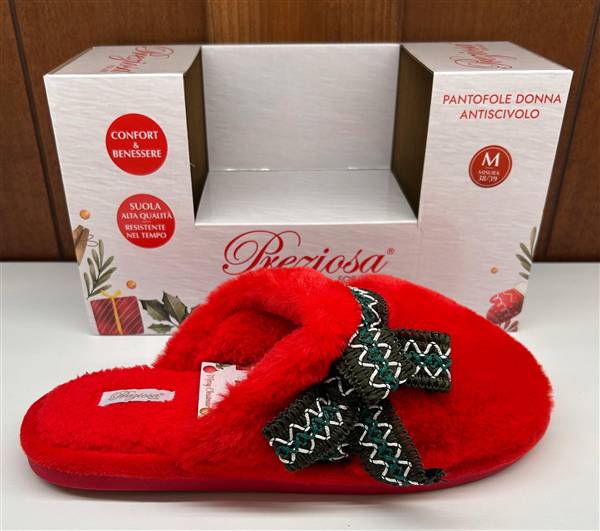 PREZIOSA PANTOFOLE DONNA XMAS PANT.25047 