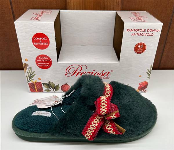 PREZIOSA PANTOFOLE DONNA XMAS PANT.25047 