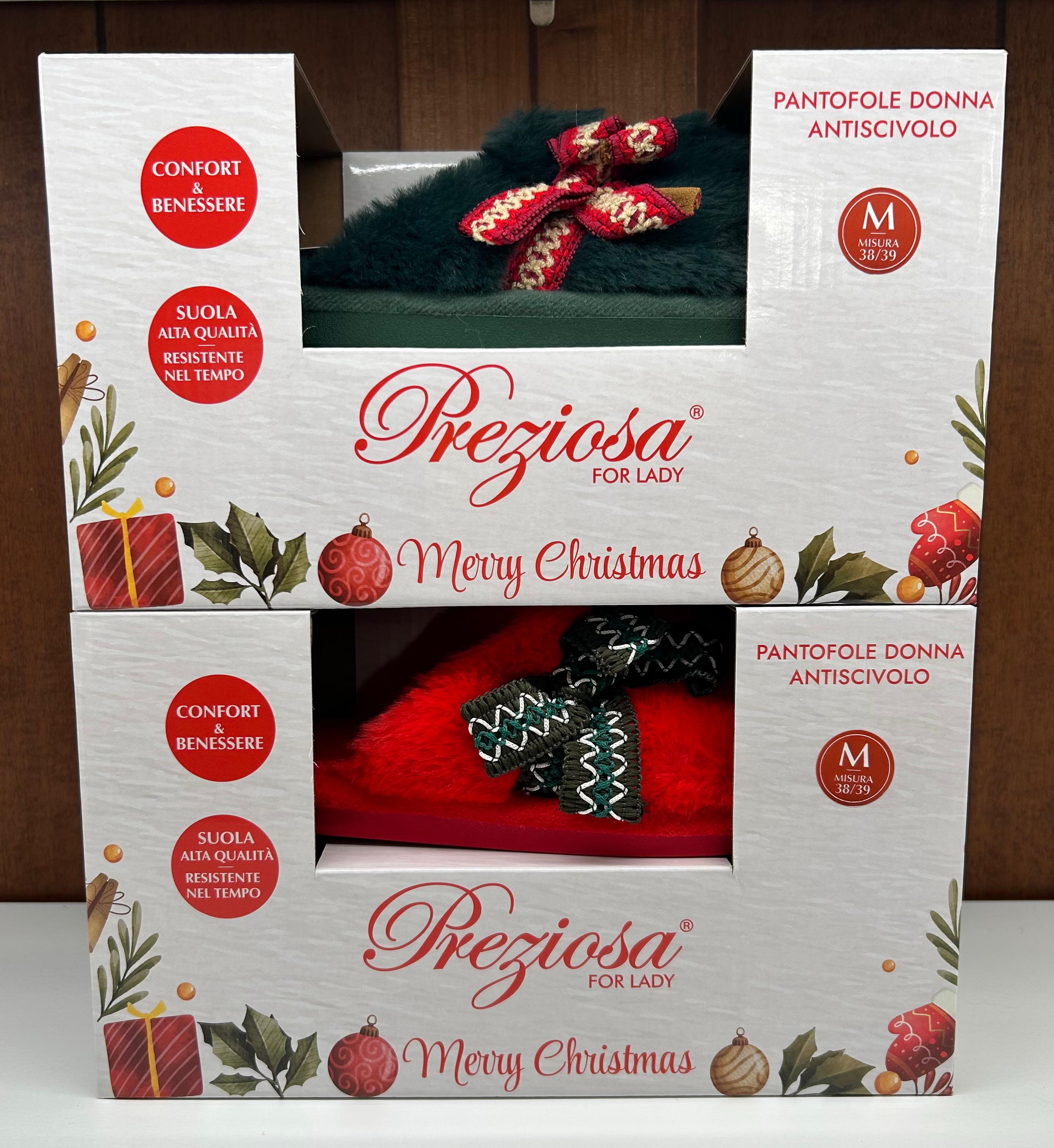 PREZIOSA PANTOFOLE DONNA XMAS PANT.25047