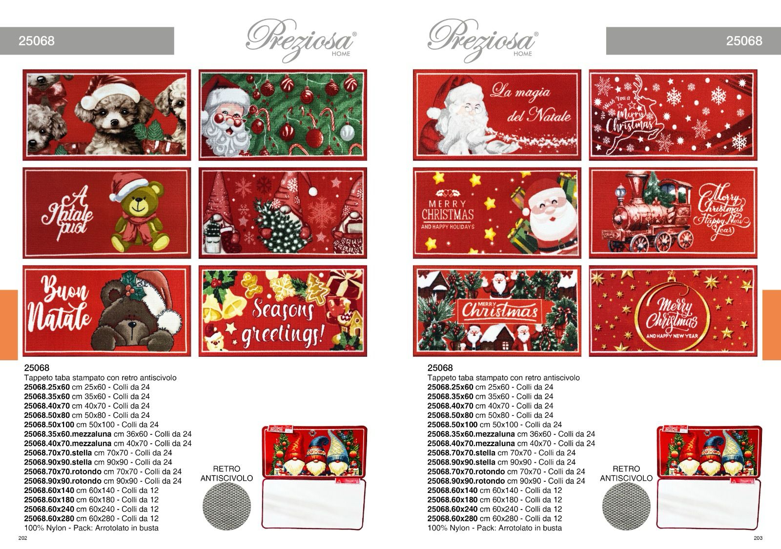 PREZIOSA TAPPETO TABA 40X70 XMAS ART.25068.40X70
