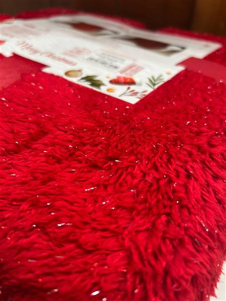 PREZIOSA PLAID IN PELLICCIA CON LUREX 130X160 XMAS.MELANGE2.COP.BIG