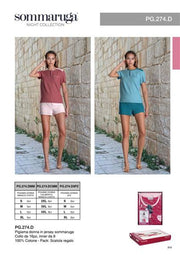SOMMARUGA PIGIAMA DONNA CORTO PG.274.DMM IN JERSEY