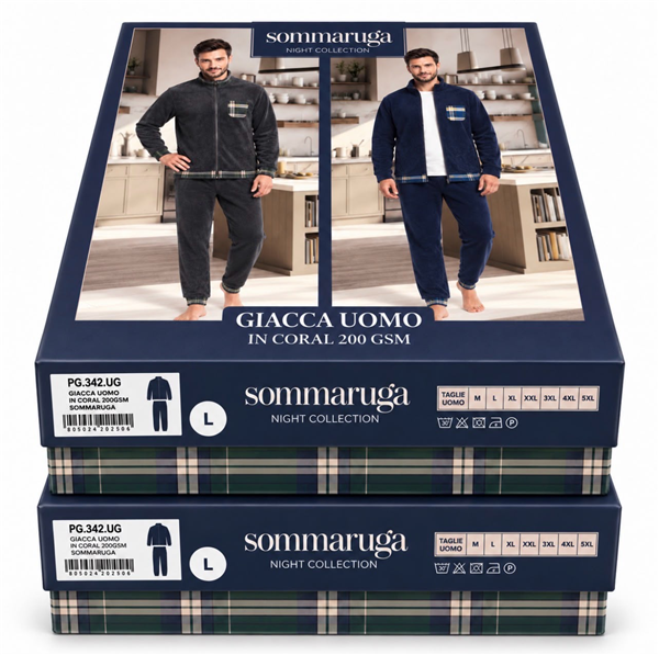 SOMMARUGA PIGIAMA UOMO CORAL PG.342.U 