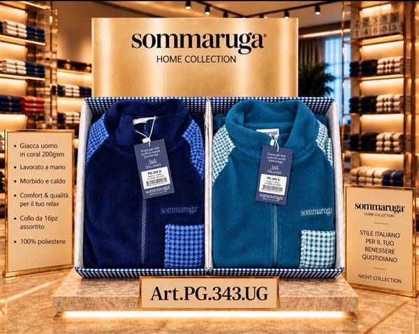 SOMMARUGA PIGIAMA UOMO CORAL PG.343.U 