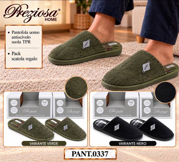 PREZIOSA PANTOFOLE UOMO PANT.0337 