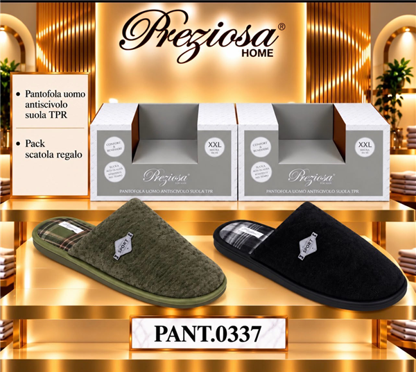 PREZIOSA PANTOFOLE UOMO PANT.0337 