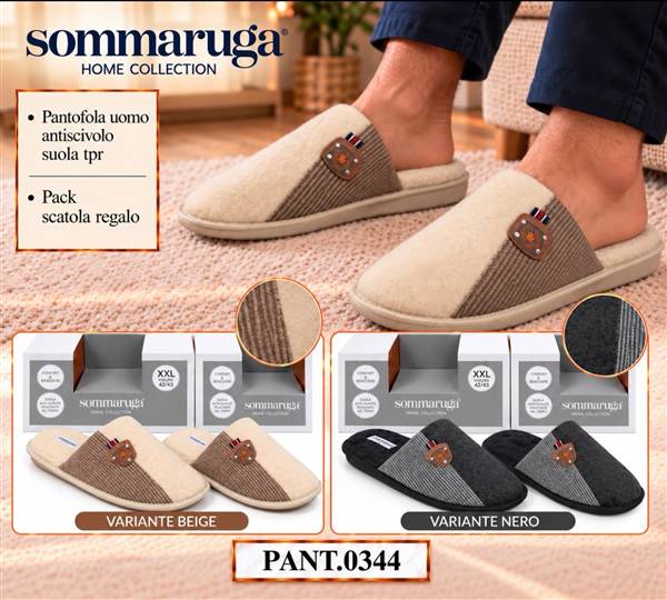 SOMMARUGA PANTOFOLA UOMO PANT.0344 