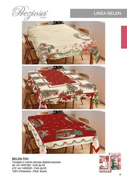 PREZIOSA TOVAGLIA VELLUTO BELEN X6 BELEN.TOVX6
