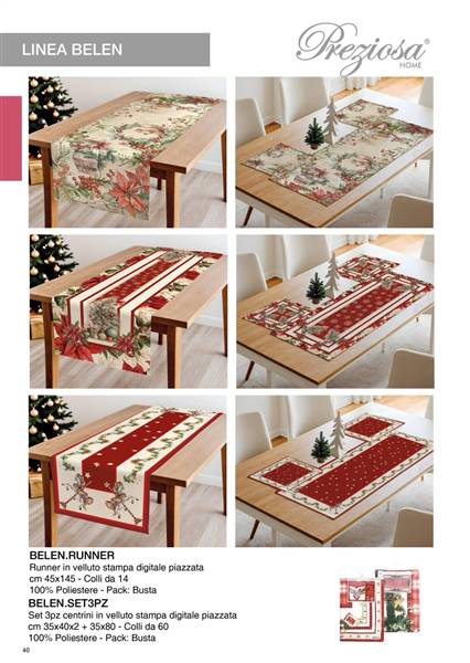 PREZIOSA RUNNER VELLUTO BELEN 45X145 BELEN.RUNNER