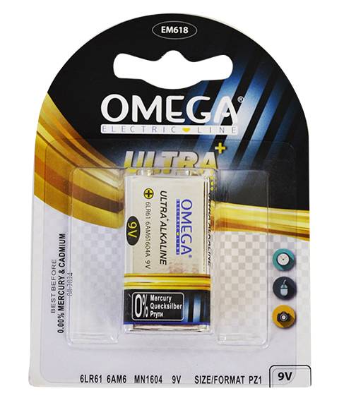 OMEGA BATTERIA 9V 