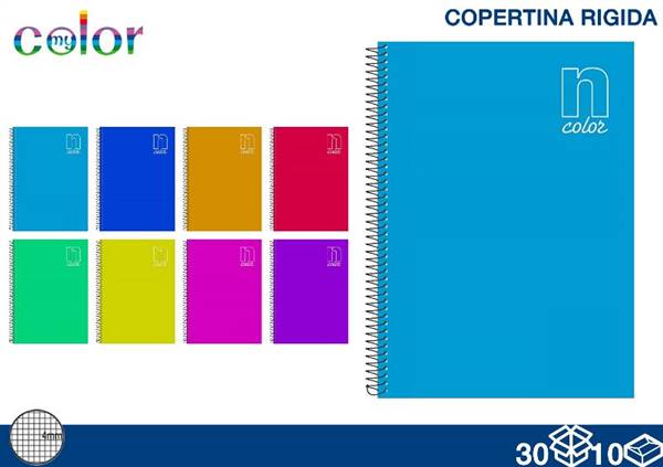QUADERNO SPIRALATO COP. RIGIDA 4MM 
