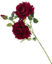 VEA STELO ROSA RED VELVET TIG62459 2 FIORI BOCCIOLO 82CM