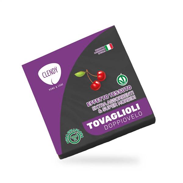 CLENDY TOVAGLIOLI 2 VELI 25PZ NERI 