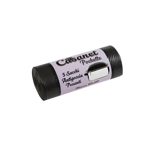 CASANET SACCO NERO 90X120 5PZ L. POCHETT 