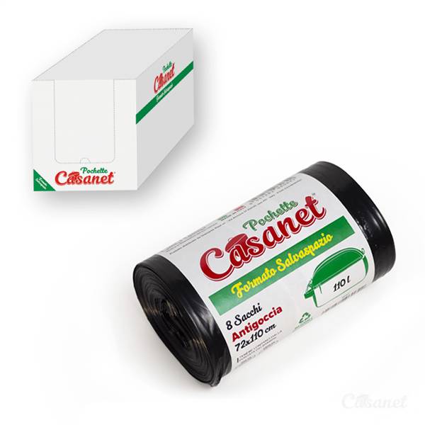 CASANET SACCO NERO 72X110 8PZ L. POCHET 
