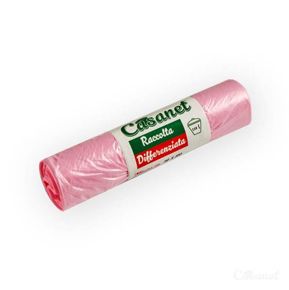 CASANET SACCO 72X110 ROTOLO 10PZ ROSA 