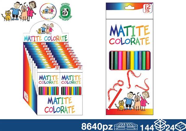 EOL COLORI PASTELLO 12PZ 17CM 