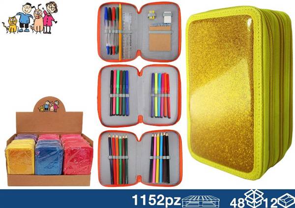 EOL ASTUCCIO 3 ZIP FASHION GLITTER 