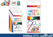 EOL COLORI PASTELLO BICOLORE 12PZ 17CM 