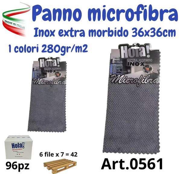 IPM PANNO MICROFIBRA INOX HOLA 36X36CM 