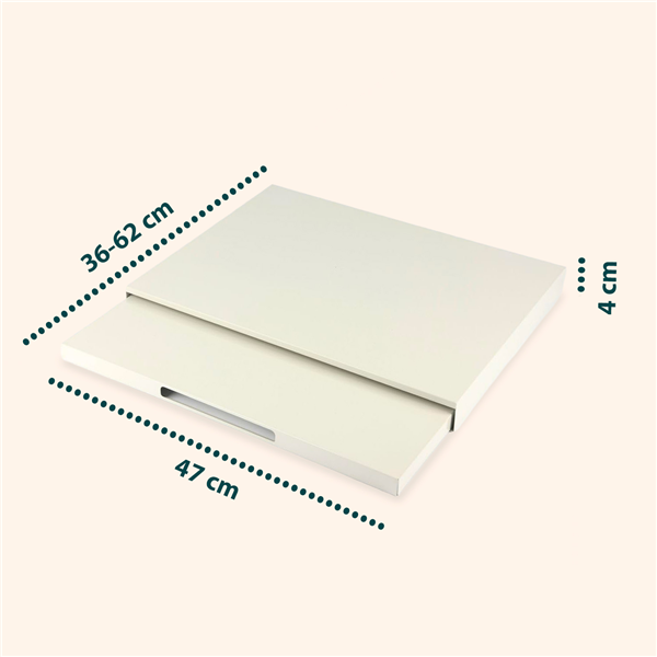 AVILIA SUPPORTO MICROONDE CON VASSOIO SCORREVOLE 39-62X47X4CM