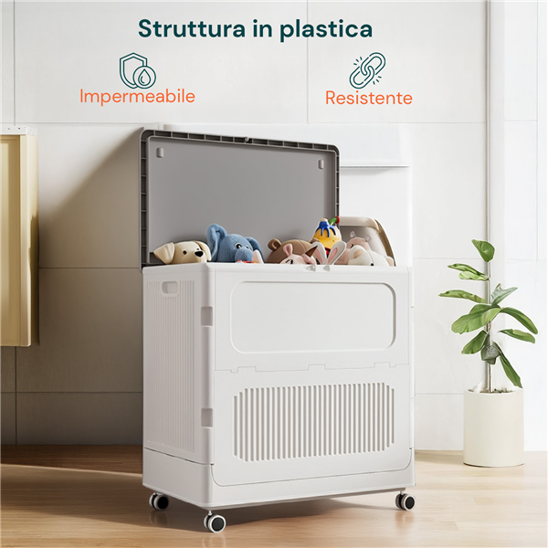 AVILIA CESTO GRANDE PER LAVANDERIA 123LT CON COPERCHIO