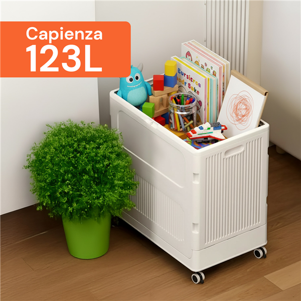 AVILIA CESTO GRANDE PER LAVANDERIA 123LT CON COPERCHIO