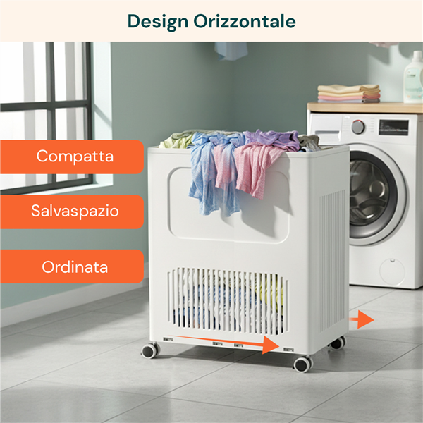 AVILIA CESTO GRANDE PER LAVANDERIA 123LT CON COPERCHIO