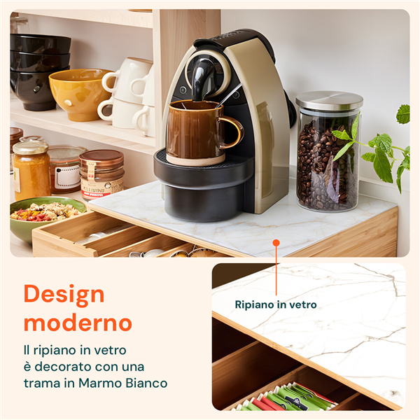 AVILIA PORTACAPSULE IN BAMBU MARMO BIANC