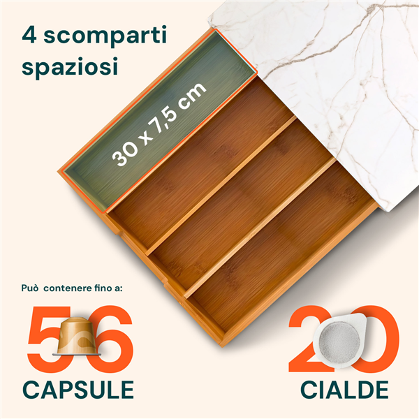 AVILIA PORTACAPSULE IN BAMBU MARMO BIANC 