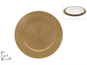 DUE ESSE SOTTOPIATTO RIGATO 33CM ORO 