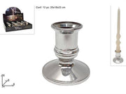 DUE ESSE PORTACANDELA PLASTICA SILVER 