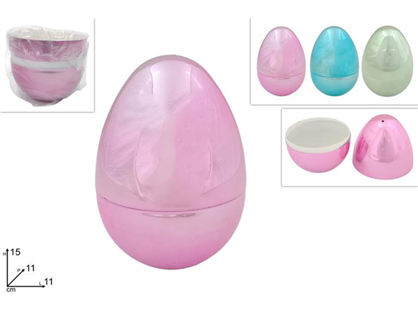 DUE ESSE UOVA PLASTICA 15CM LUDICO 3COL