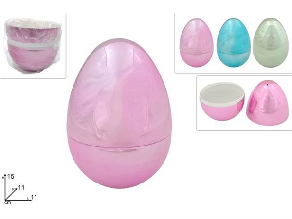 DUE ESSE UOVA PLASTICA 15CM LUDICO 3COL 