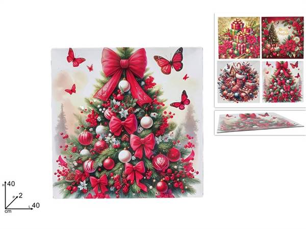 DUE ESSE SOTTOPIATTO 40X40 NATALE 