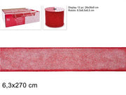 DUE ESSE NASTRO 6,3X270CM ROSSO RETINATO 
