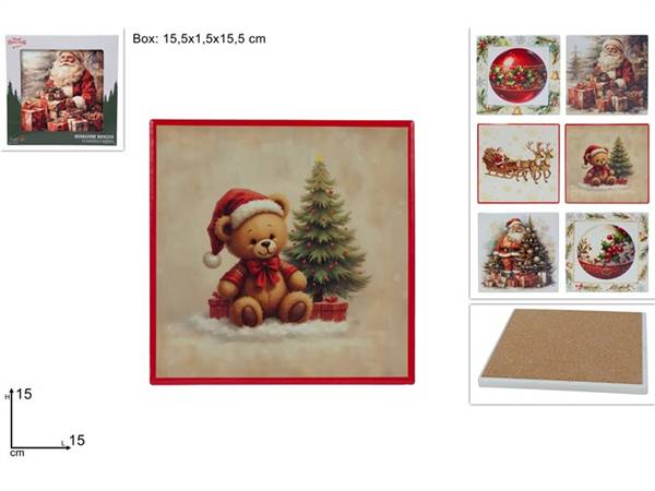 DUE ESSE SOTTOPENTOLA QUADRO 15CM NATALE 