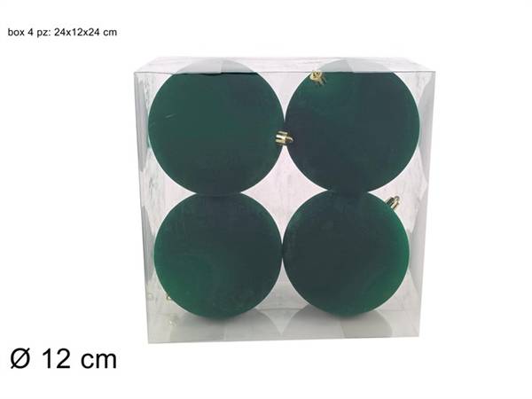 DUE ESSE PALLE 12CM 4OZ FLOCCATA VERDE 