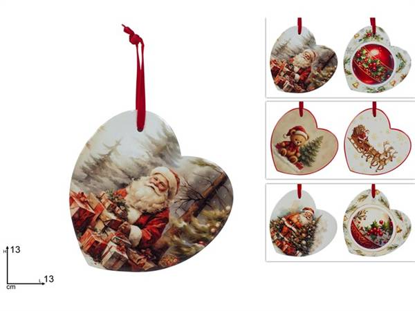 DUE ESSE APPENDINO CUORE 13CM NATALE 
