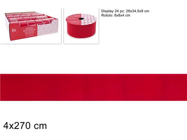 DUE ESSE NASTRO ROSSO VELLUTO 4CMX2,7 