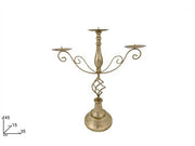 DUE ESSE CANDELIERE 45CM 3P ORO ANTICHIZ 
