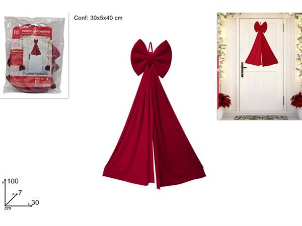 DUE ESSE FIOCCO 30X100CM BORDEAUX EFFETTO VELLUTO