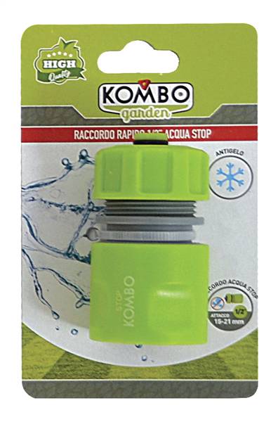 GB TRADE RACCORDO RAPIDO ACQUASTOP 13MM PER TUBO DA 13MM (1/2)